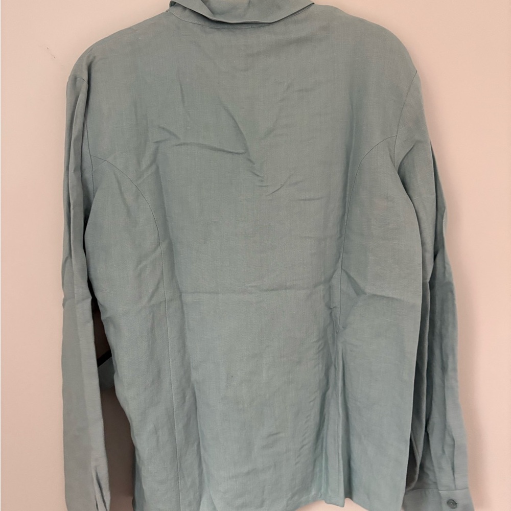 Alt Women's Light Blue Wrap Blouse - Picture 3 of 3